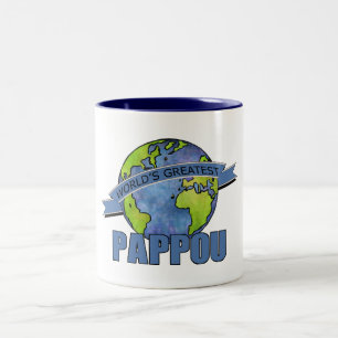 Världens Bästa Pappou Två-Tonad Mugg