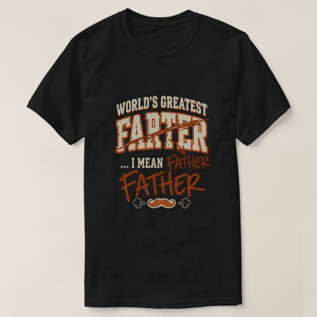 Världens Bästa Pappragas - Rolig Pappa T Shirt (Design framsida)