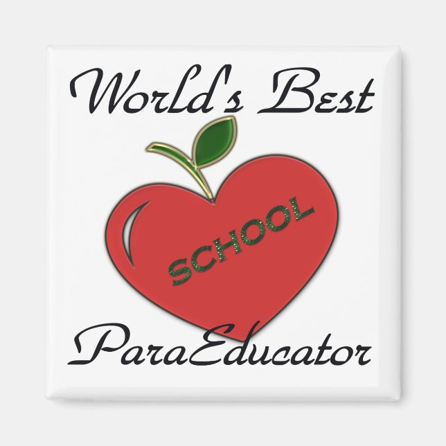 Världens bästa paraEducator Magnet (Framsidan)