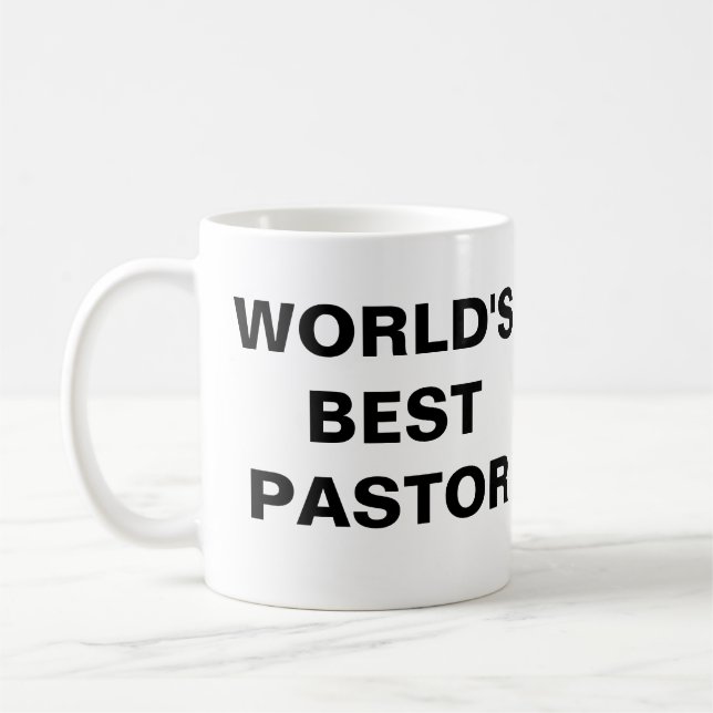 Världens bästa pastor kaffemugg (Vänster)