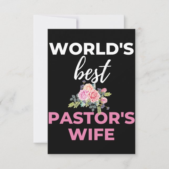Världens bästa pastorfrun tack kort (Framsida)