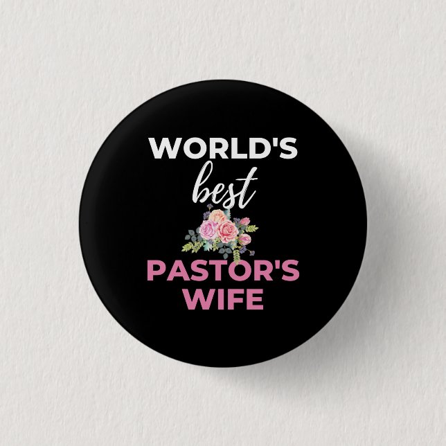 Världens bästa pastors fru knapp (Framsida)