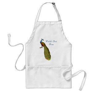 Världens bästa Peacock Art Apron Mamma Förkläde