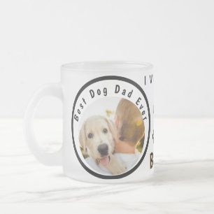 Världens bästa Pet-foto av Hund Personlig Pappa Frostad Glasmugg