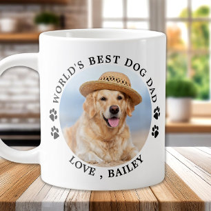 Världens bästa Pet-foto av Hund Personlig Pappa Jumbo Mugg