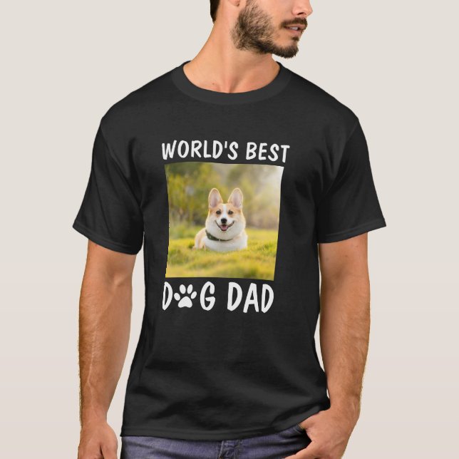 Världens bästa Pet-foto av Hund Personlig Pappa T Shirt (Framsida)