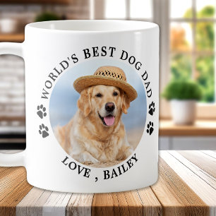 Världens bästa Pet-foto i Hund Tass avtryck Pappa Kaffemugg