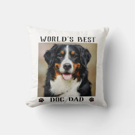 Världens bästa Pet-foto i Hund Tass avtryck Pappa Kudde