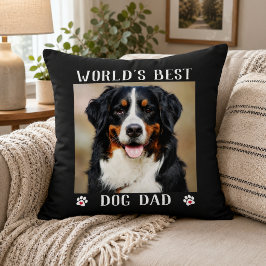 Världens bästa Pet-foto i Hund Tass avtryck Pappa Kudde