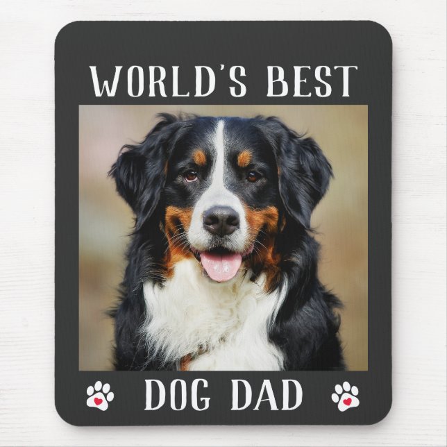 Världens bästa Pet-foto i Hund Tass avtryck Pappa Musmatta (Framsidan)