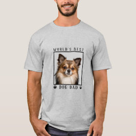 Världens bästa Pet-foto i Hund Tass avtryck Pappa T Shirt