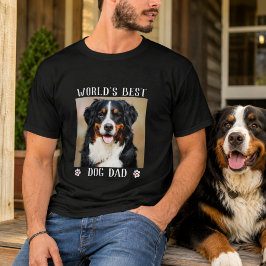 Världens bästa Pet-foto i Hund Tass avtryck Pappa T Shirt