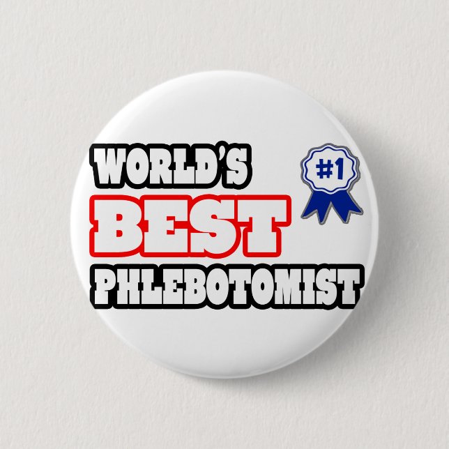 Världens bästa Phlebotomist Knapp (Framsida)