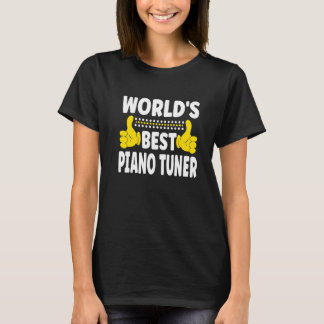 Världens bästa Piano Tuner-jobb Titel Pian T Shirt