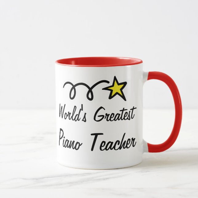 Världens bästa pianolärare - Kaffemugga present Mugg (Höger)