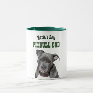 Världens bästa PITBULL PAPPA - Black Pitty Hund An Mugg