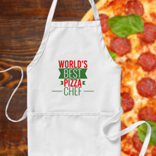 Världens bästa Pizza Chef - röd vit grönt Förkläde