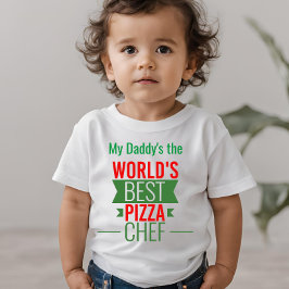 Världens bästa Pizza Chef - röd vit grönt T Shirt
