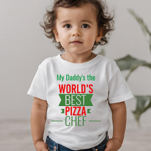 Världens bästa Pizza Chef - röd vit grönt T Shirt