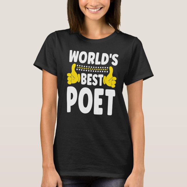 Världens bästa poet-professur för befattning t shirt (Framsida)