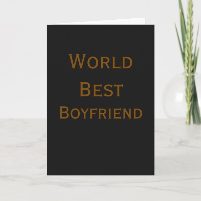 Världens bästa pojkvän make man valentine dag m kort (Framsida)