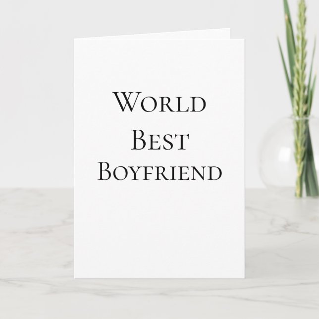 Världens bästa pojkvän make man valentine dag m kort (Framsida)