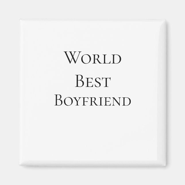 Världens bästa pojkvän make man valentine dag m magnet (Framsidan)