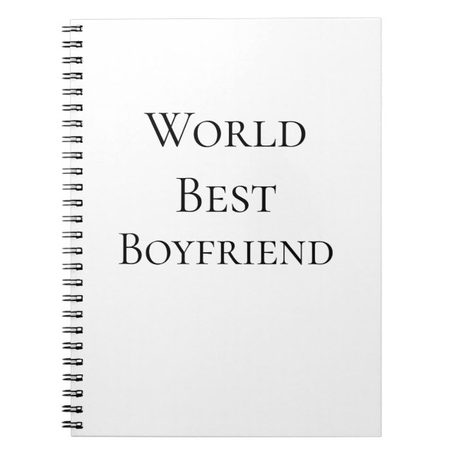 Världens bästa pojkvän make man valentine's day m anteckningsbok (Framsidan)