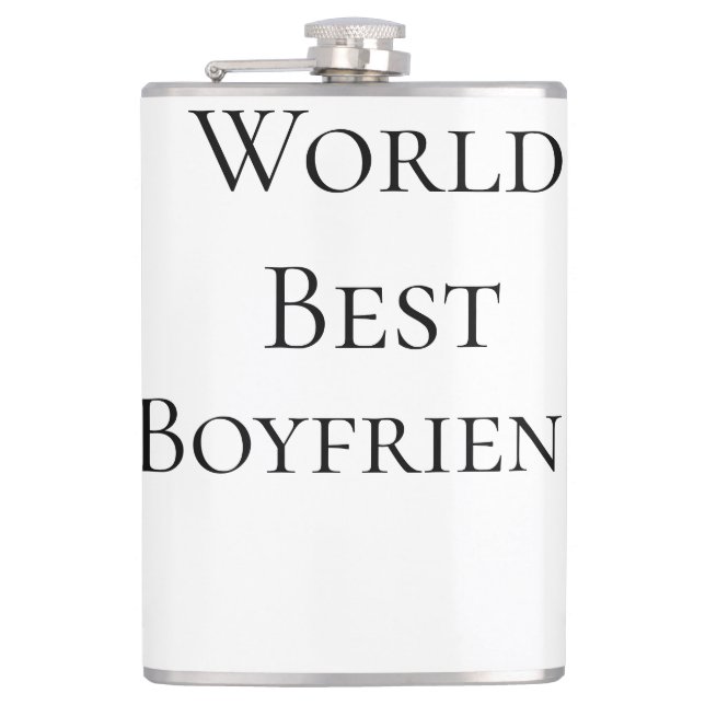 Världens bästa pojkvän make man valentine's day m fickplunta (Framsidan)