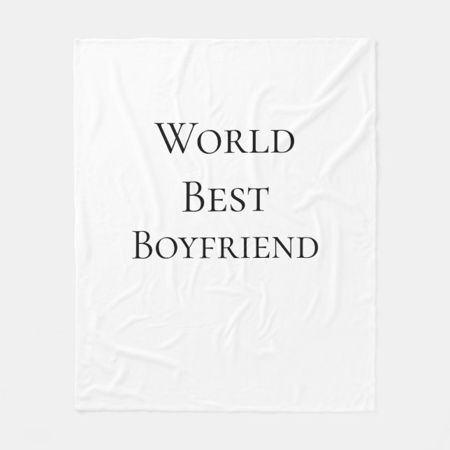 Världens bästa pojkvän make man valentine's day m fleecefilt (Framsidan)