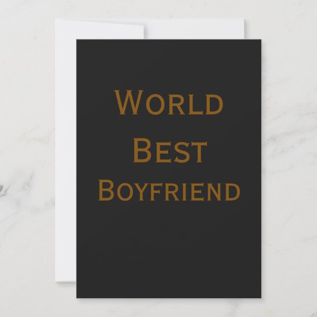 Världens bästa pojkvän make man valentine's day m inbjudningar (Framsida)