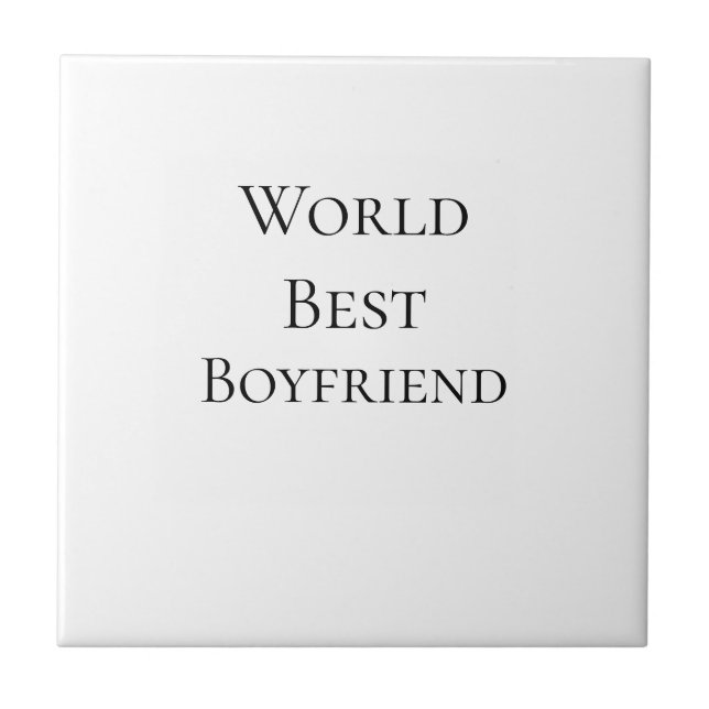 Världens bästa pojkvän make man valentine's day m kakelplatta (Framsidan)