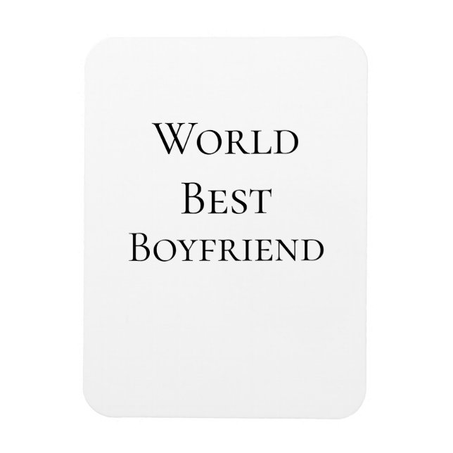 Världens bästa pojkvän make man valentine's day m magnet (Vertikal)