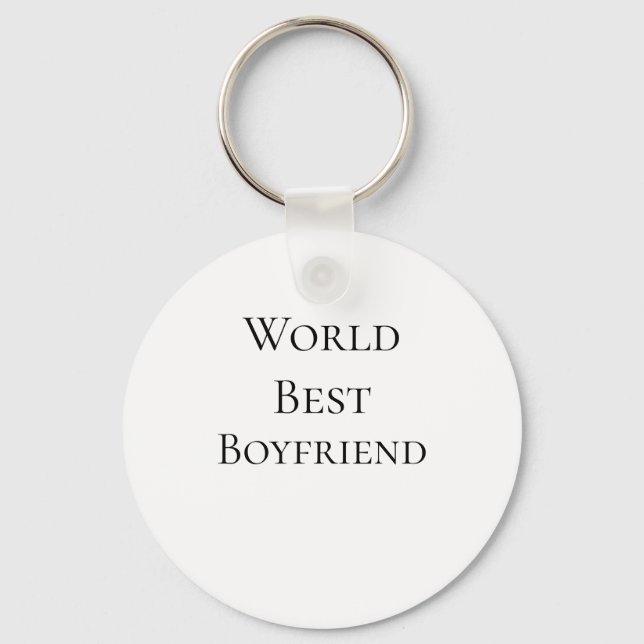 Världens bästa pojkvän make man valentine's day m nyckelring (Framsida)