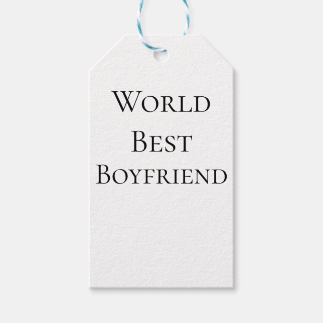 Världens bästa pojkvän make man valentine's day m presentetikett (Framsidan)