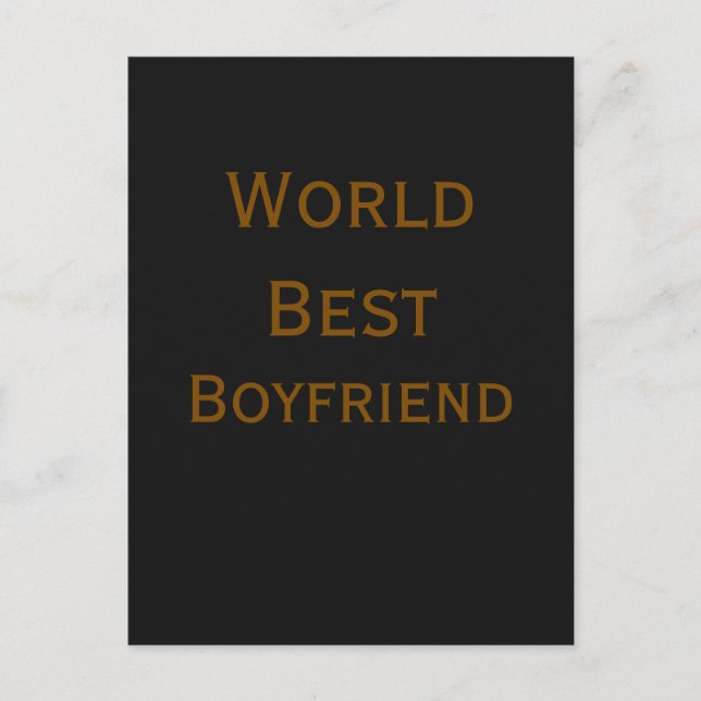 Världens bästa pojkvän make man valentine's day m vykort (Framsida)