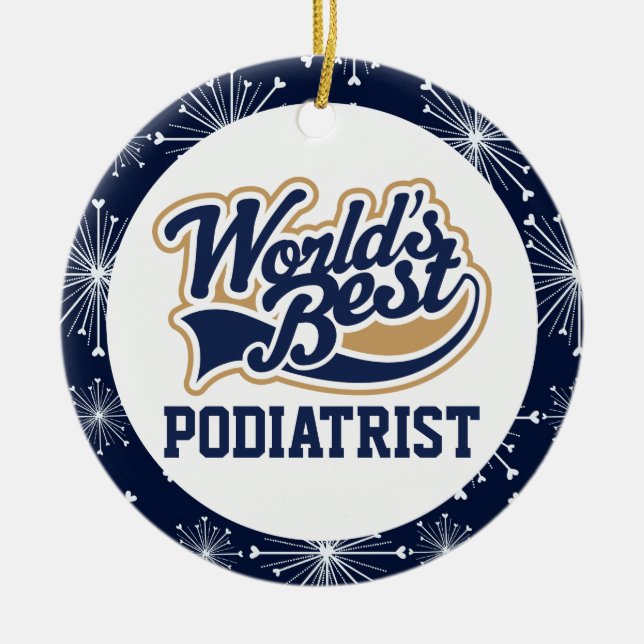 Världens bästa polialist julgransprydnad keramik (Framsidan)