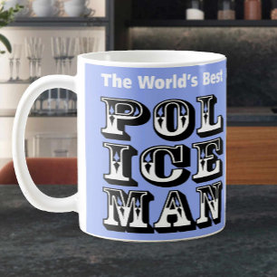 Världens bästa polis Mugg i blått