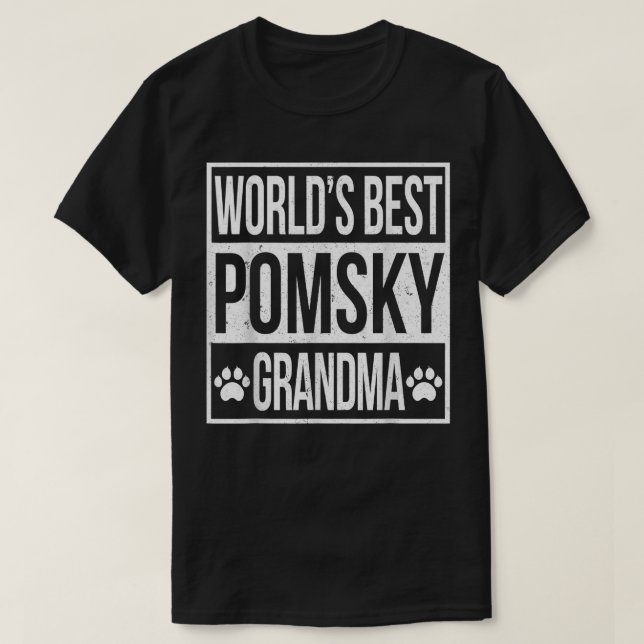 Världens bästa Pomsky-mormskjorta  T Shirt (Design framsida)