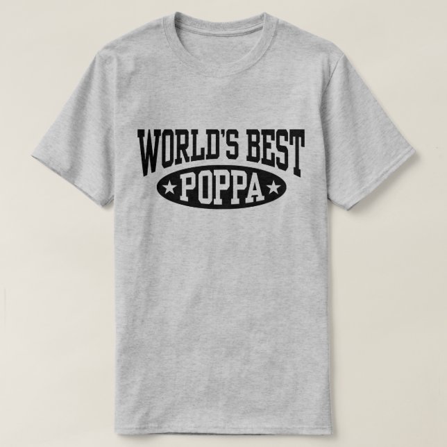 Världens bästa Poppa T Shirt (Design framsida)