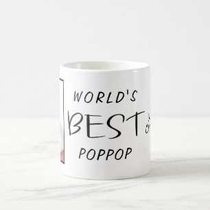 Världens bästa Poppop-Anpassningsbar Photo Namn-år Kaffemugg