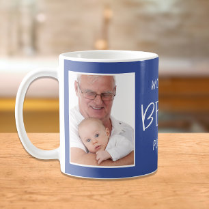 Världens bästa popup-Anpassningsbar - foto blått Kaffemugg