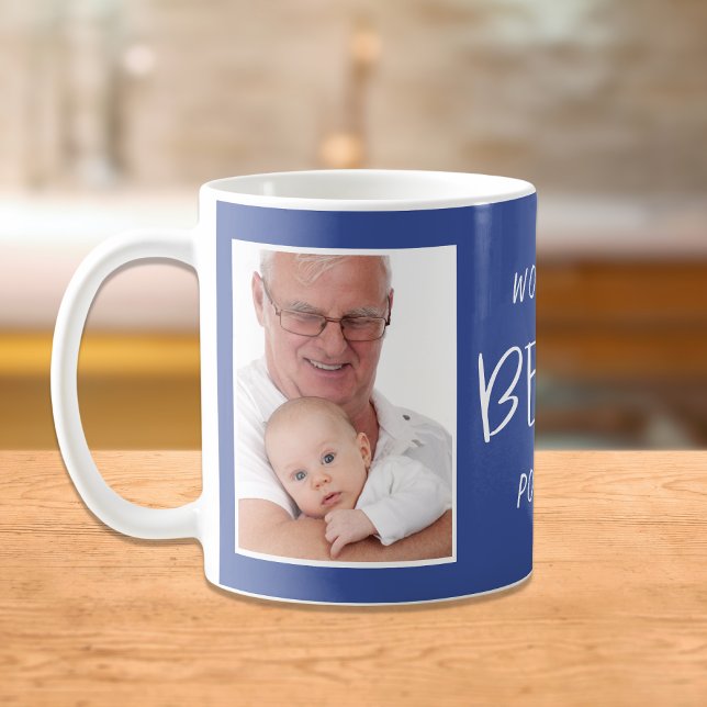 Världens bästa popup-Anpassningsbar - foto blått Kaffemugg (Skapare uppladdad)