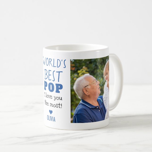 Världens bästa popup-Kärlek, du 2:e fotokollage Kaffemugg (Framsida höger)