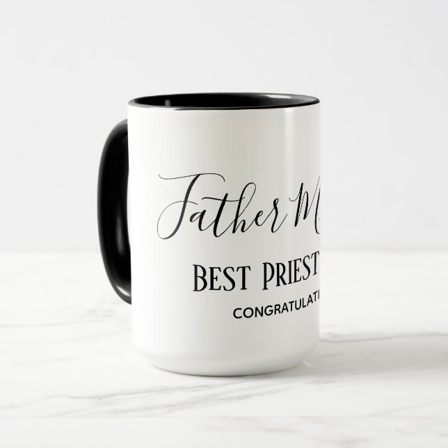 Världens bästa prästminister Deacon Bishop Mugg (Framsida vänster)