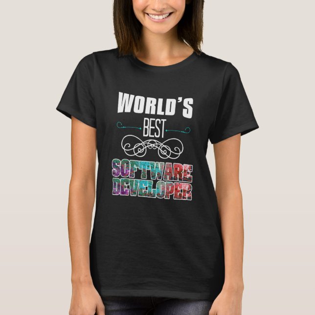 Världens bästa programvaruutvecklare t shirt (Framsida)