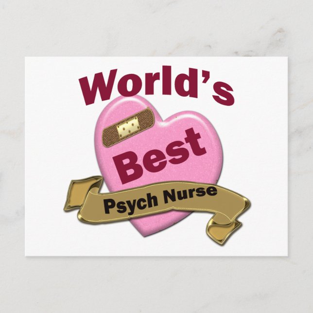 Världens bästa psykologiska sjuksköterska vykort (Framsida)