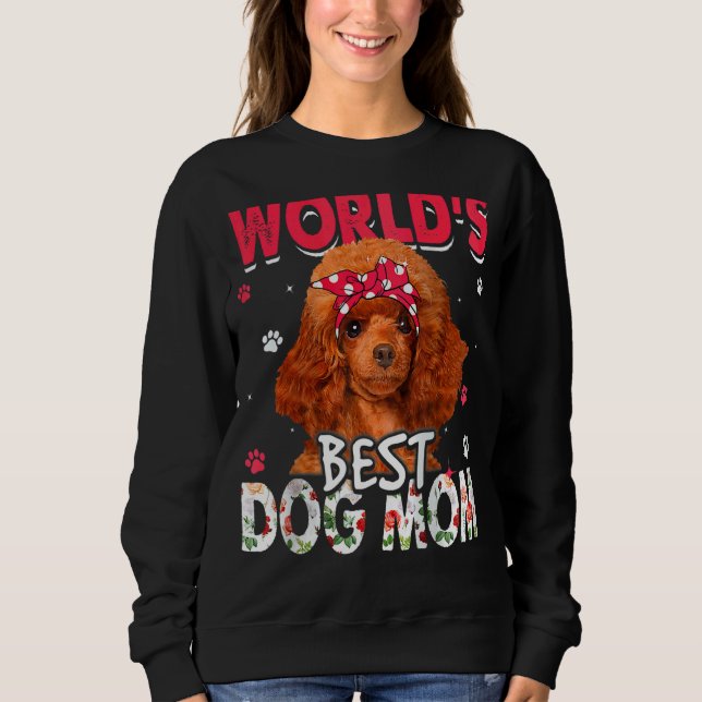 Världens bästa Pudel-Hund-Mors dag T Shirt (Framsida)