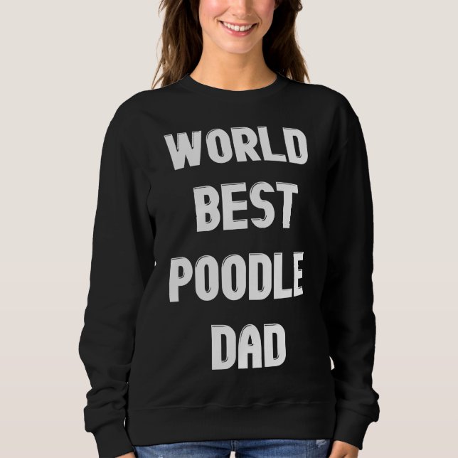 Världens bästa Pudel Pappa T Shirt (Framsida)