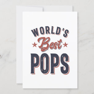 Världens bästa puffar Far Grandpa Gift Inbjudningar
